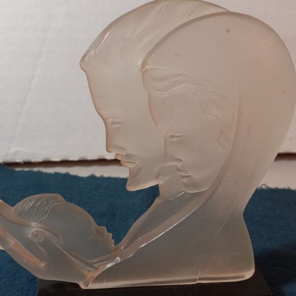 Vintage Lucite/Plastic Holy Family Silhouette Cottagecore Grandmacore Country - Picture 7 of 7